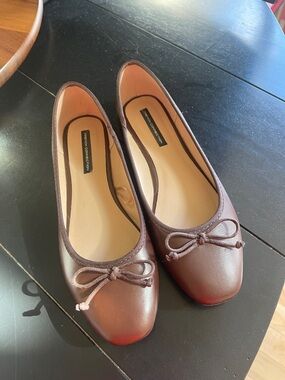 French Connection chocolate brown ballet flats size 8 no size tag